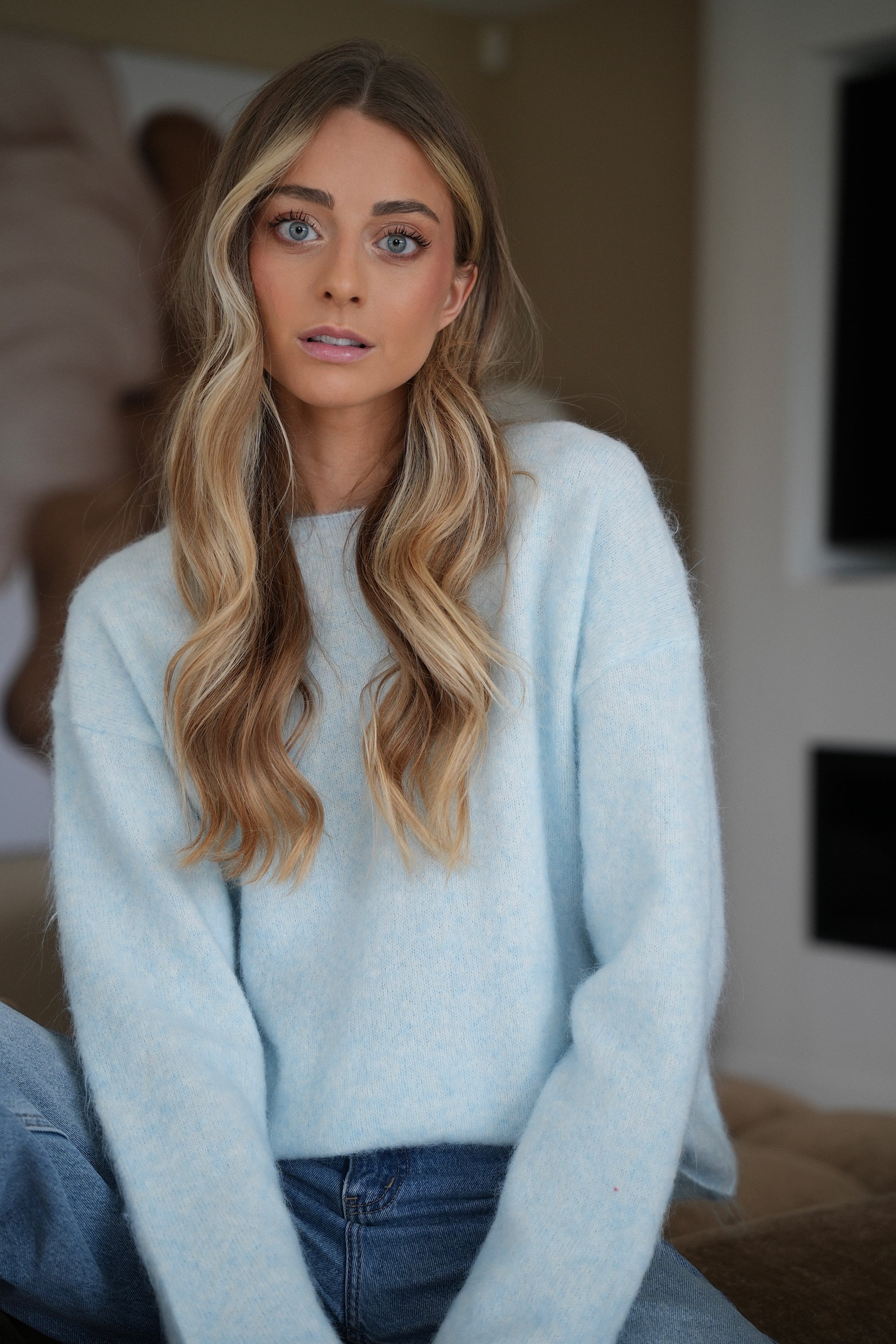 Celian bleu - Pull uni