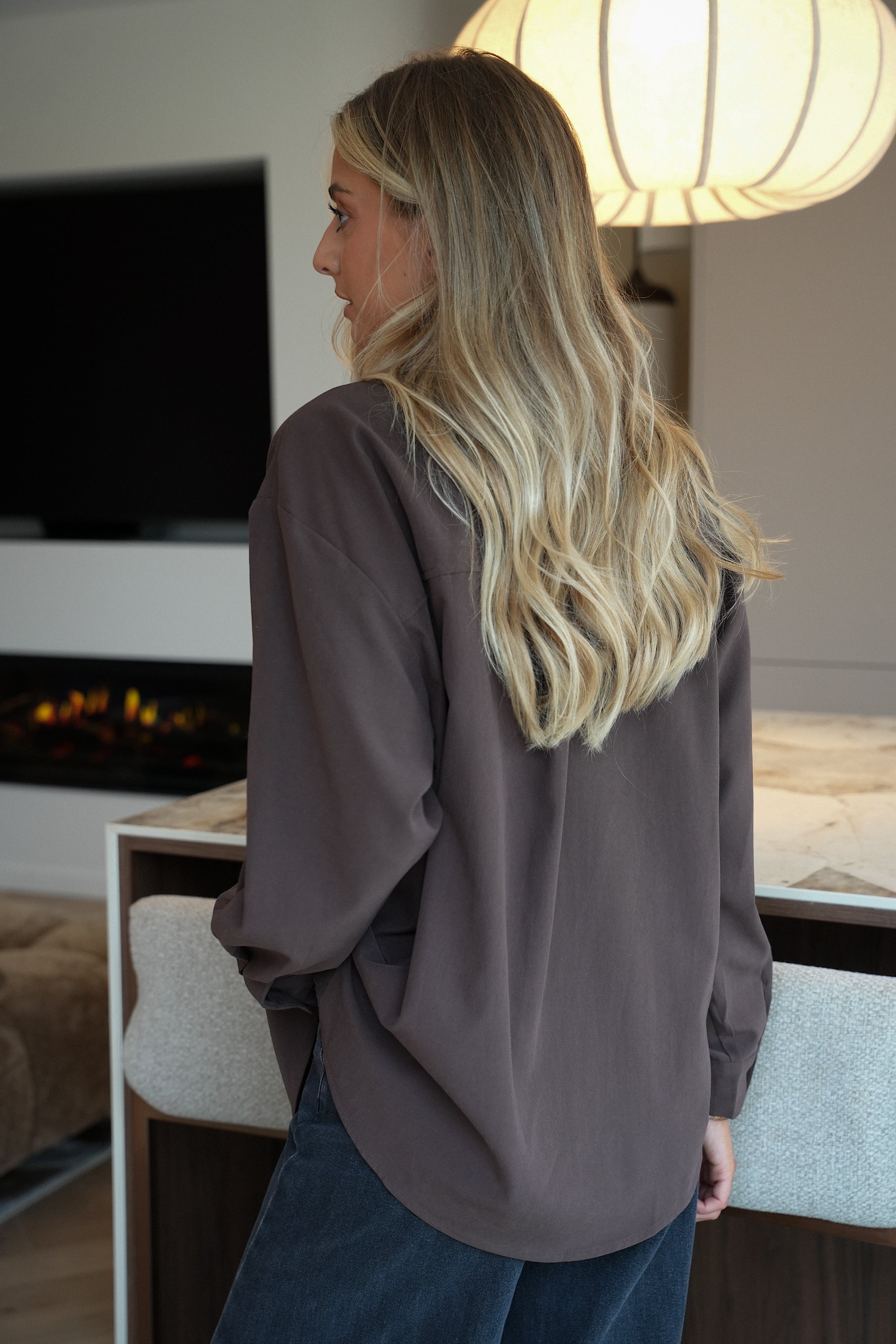 Valentina chocolat - Chemise cravate