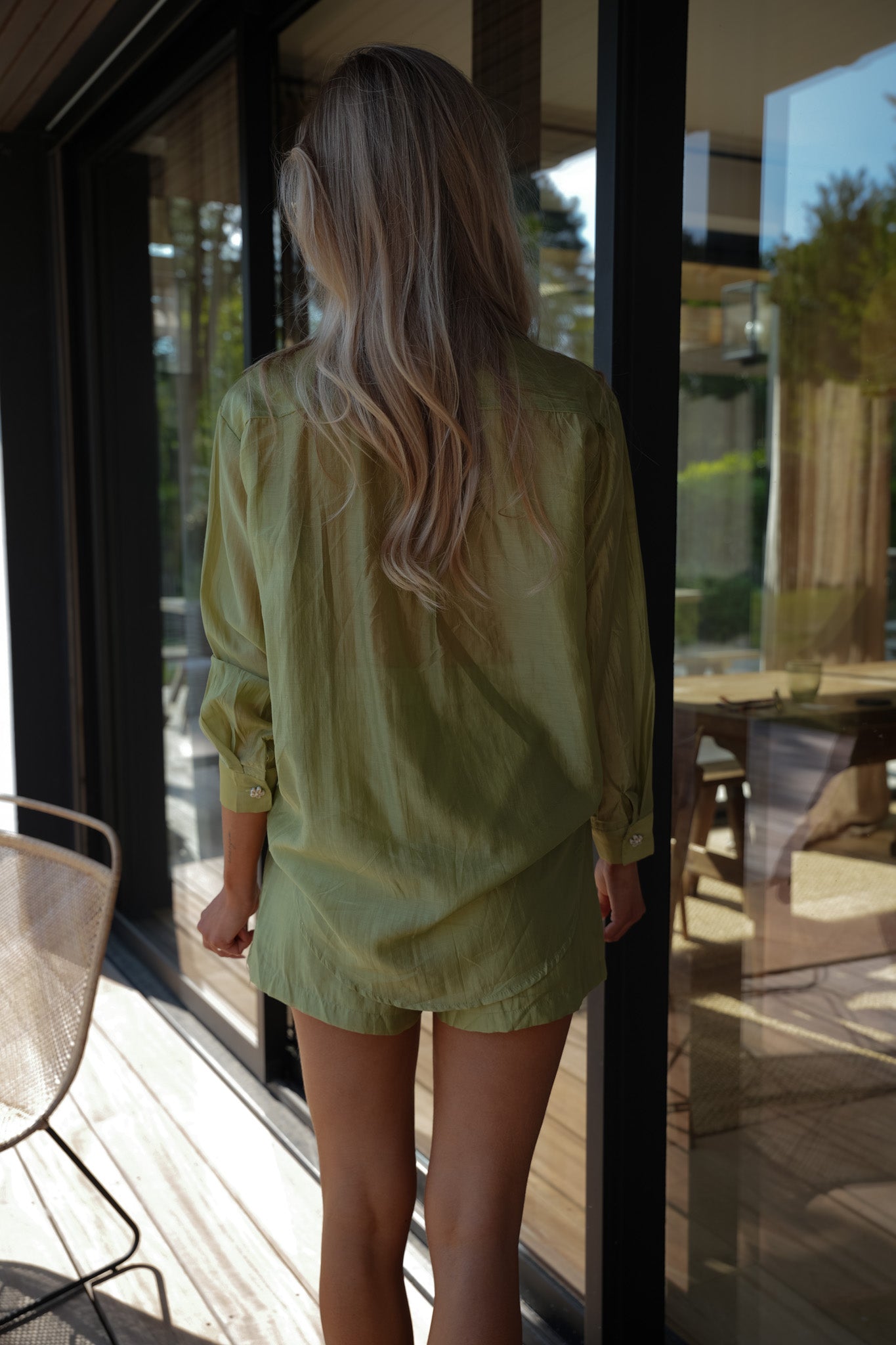 Tery vert - Ensemble chemise/short