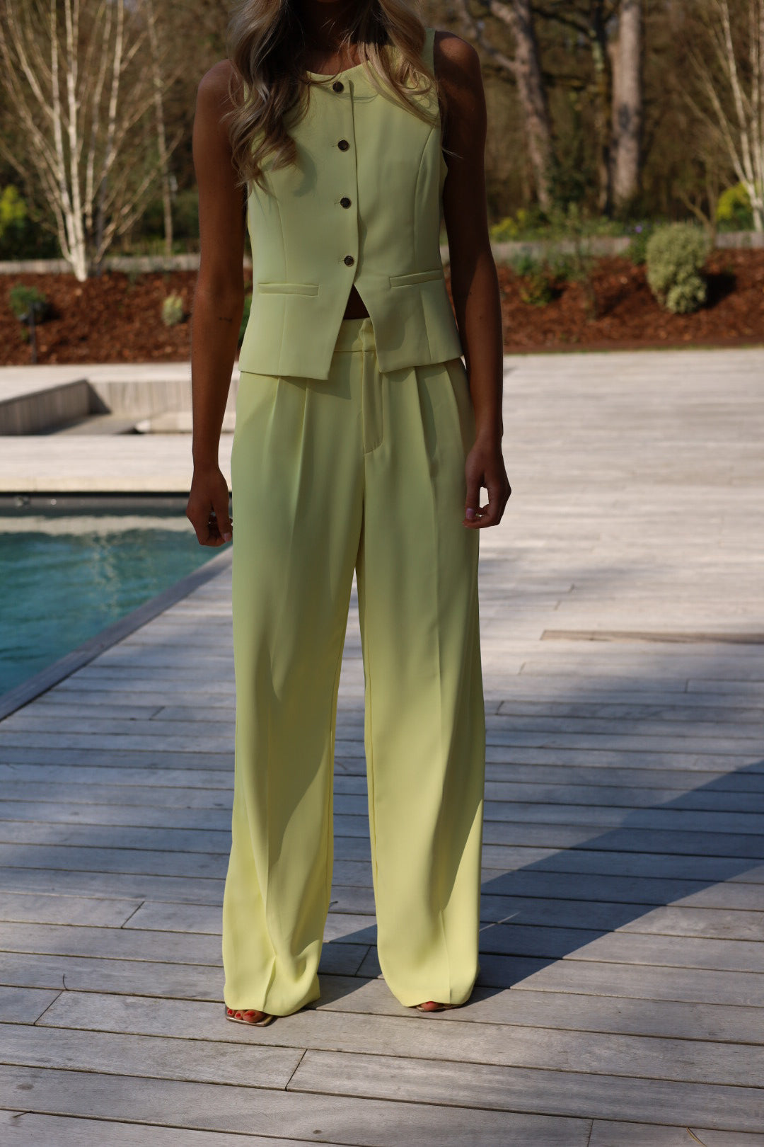 Maya jaune - Pantalon droit