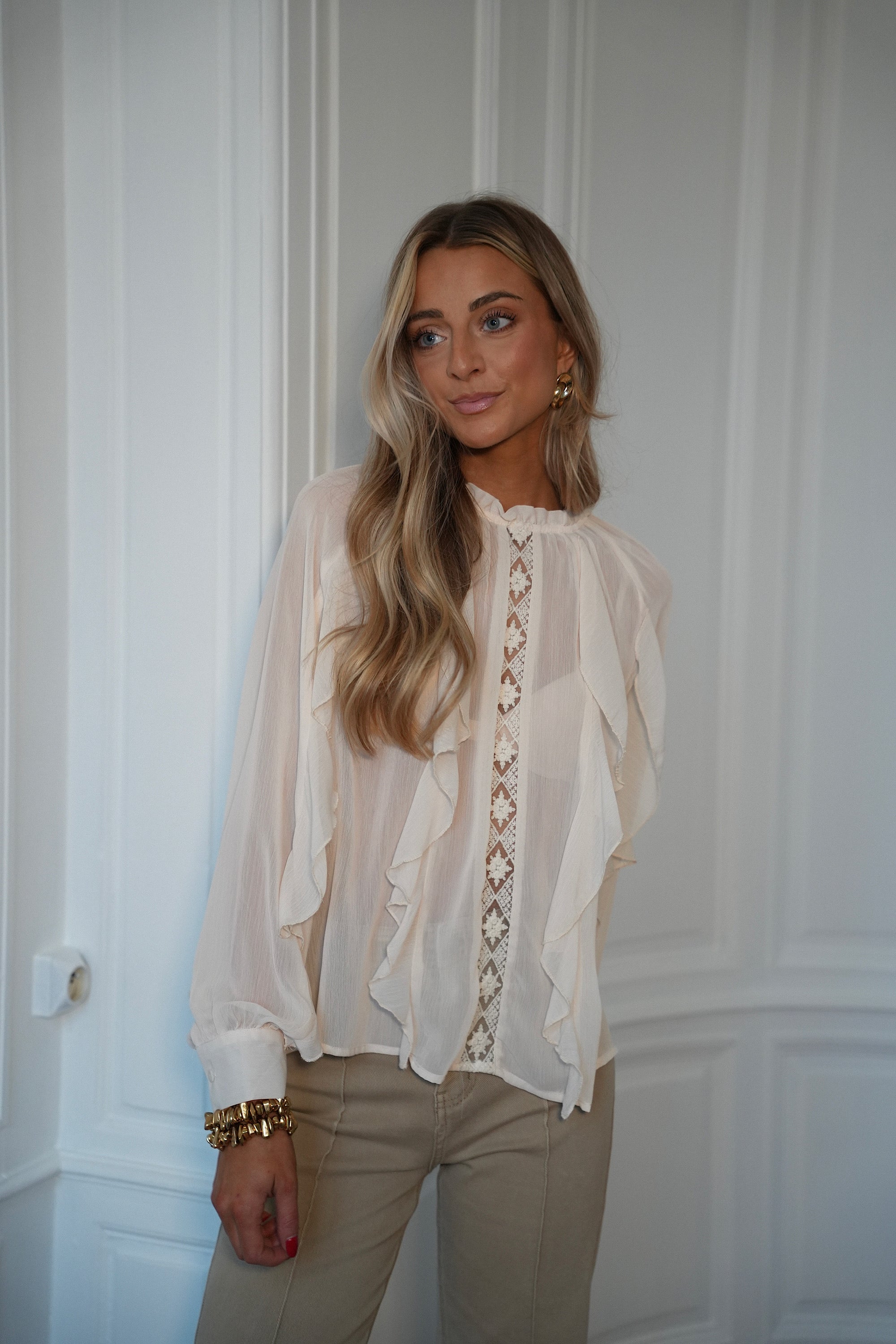 Talina crème - Blouse fluide