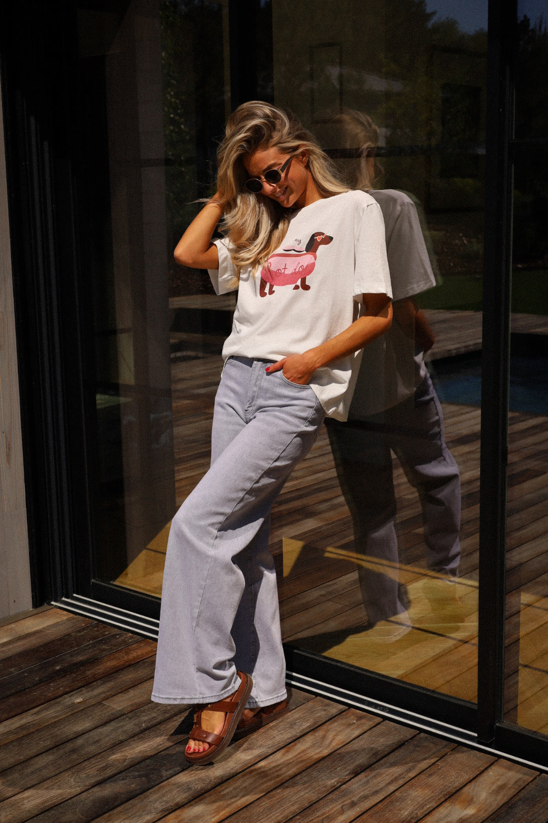 Trevor blanc - T-shirt chien