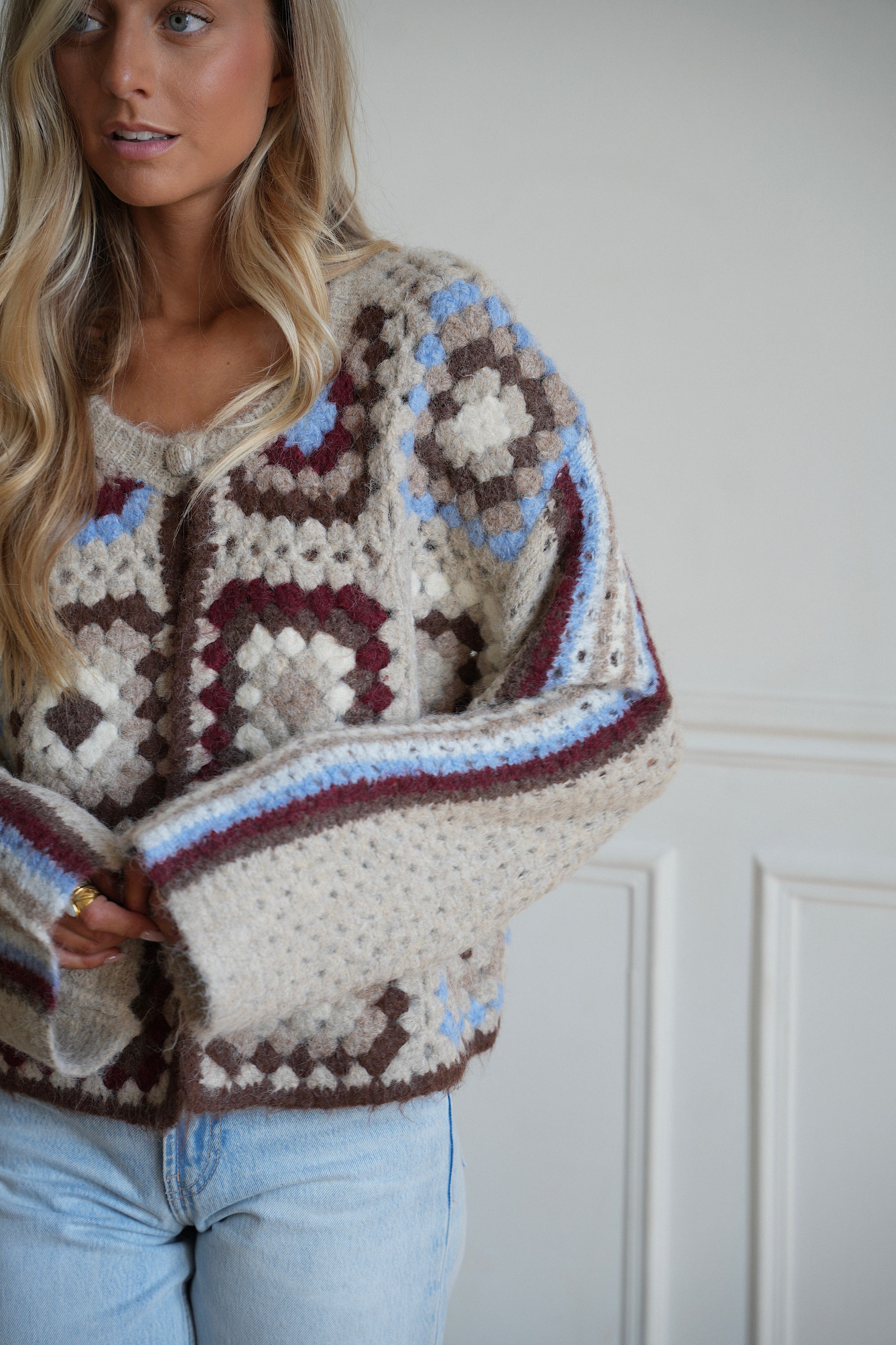 Baya taupe - Gilet imprimé