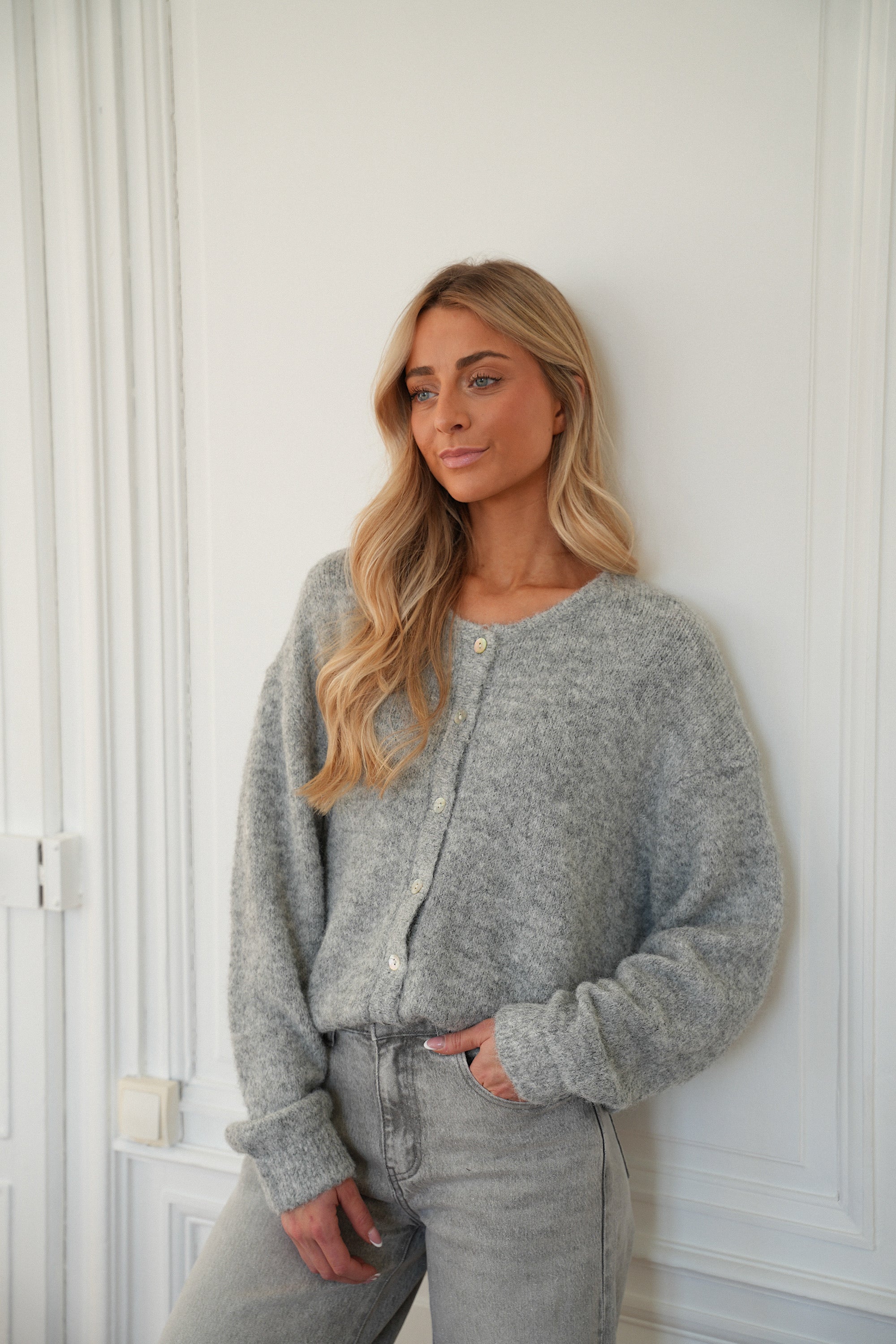 Catrina gris - Gilet ample