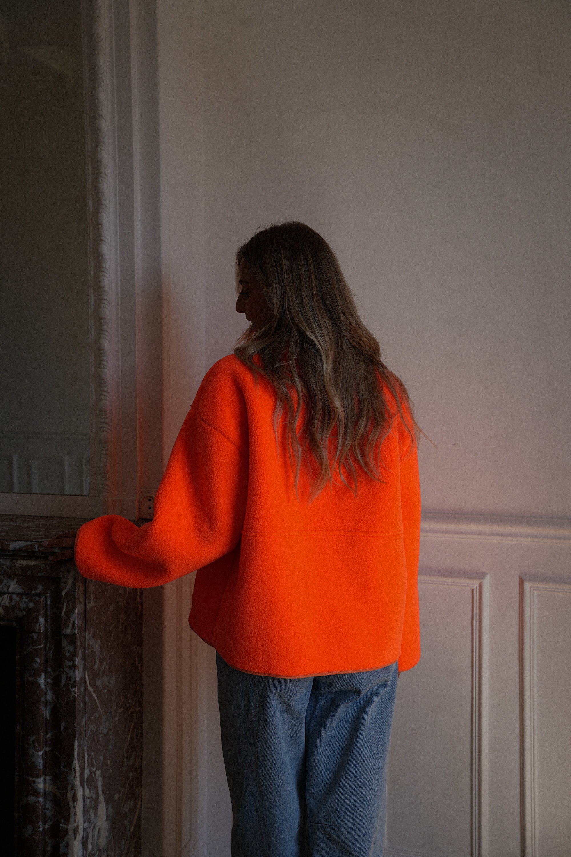 Olya orange - Veste polaire