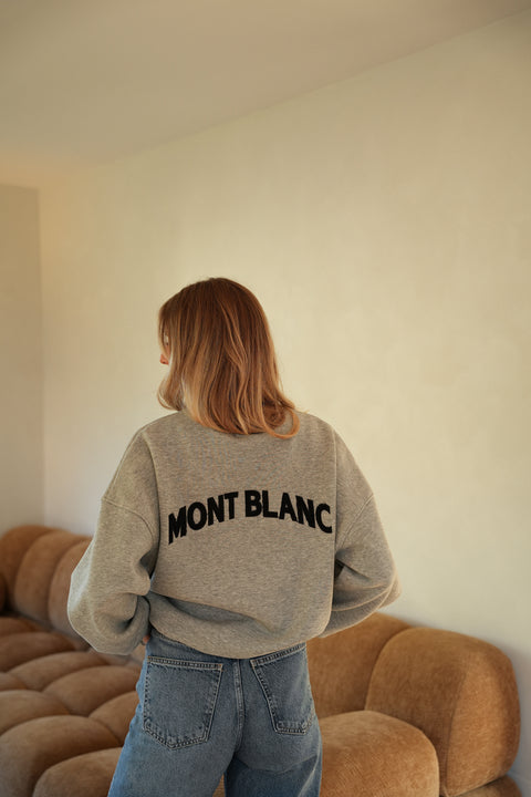 Milene gris - Sweat-shirt brodé