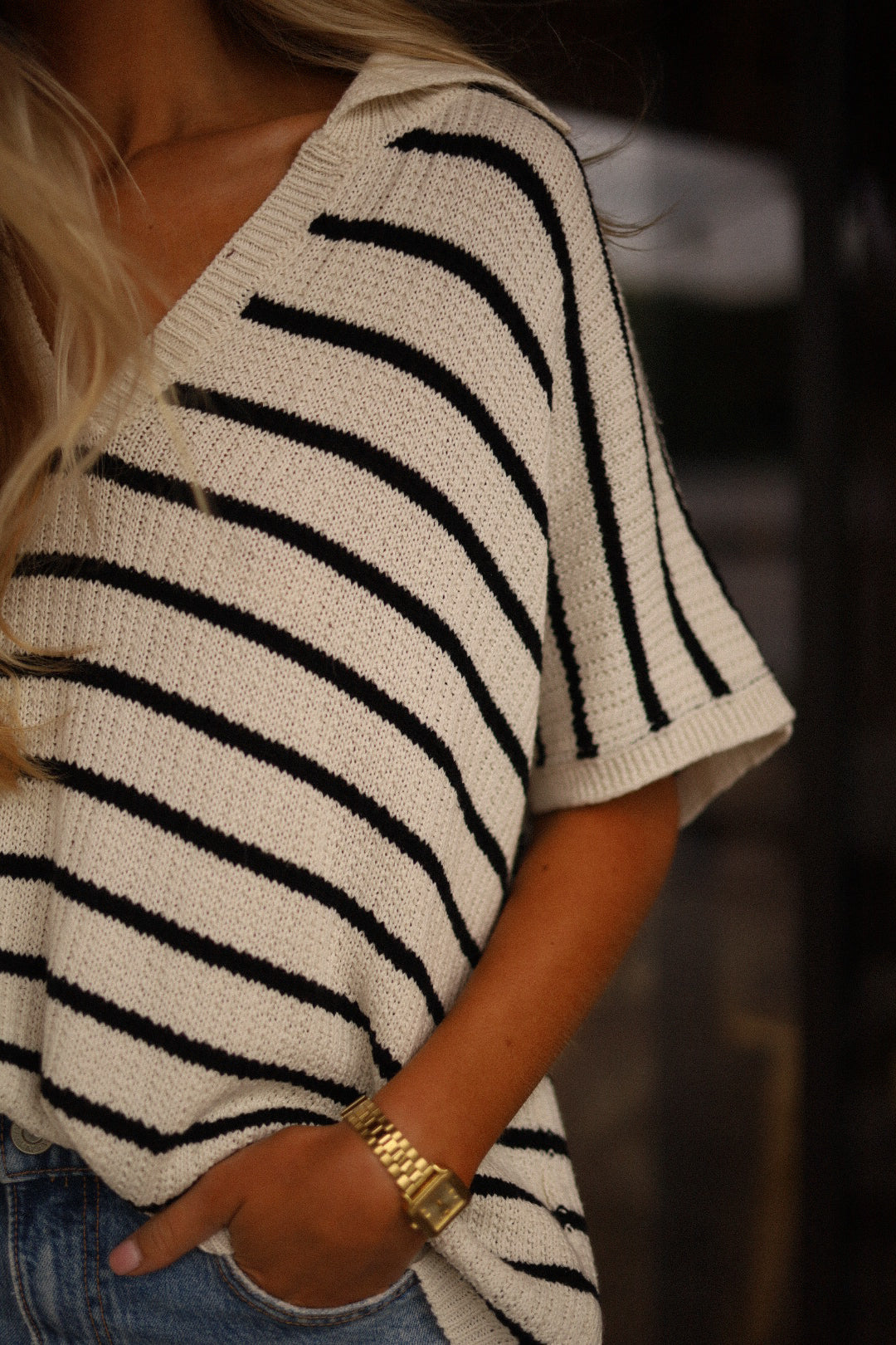 Joulia rayé - Blouse maille