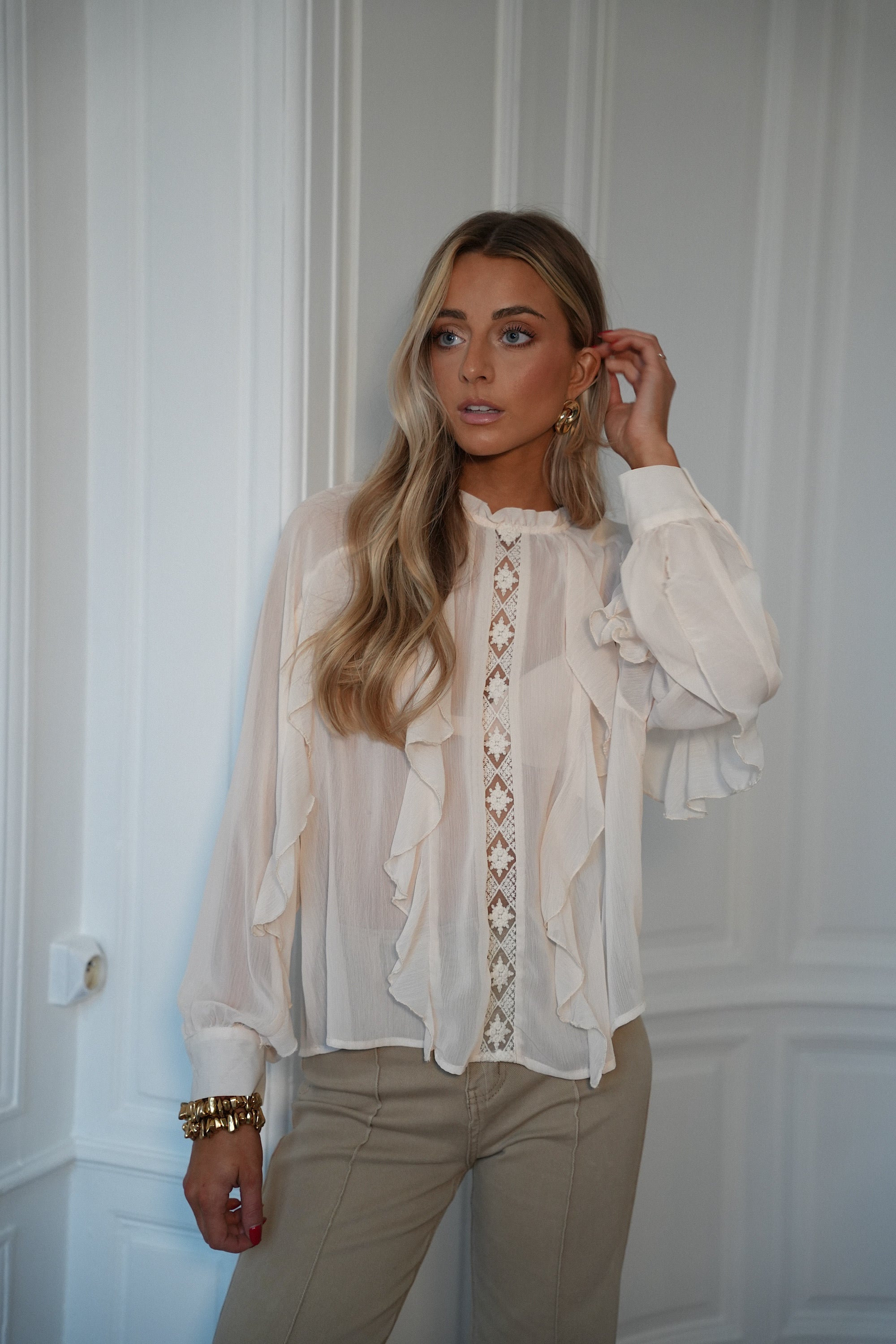 Talina crème - Blouse fluide