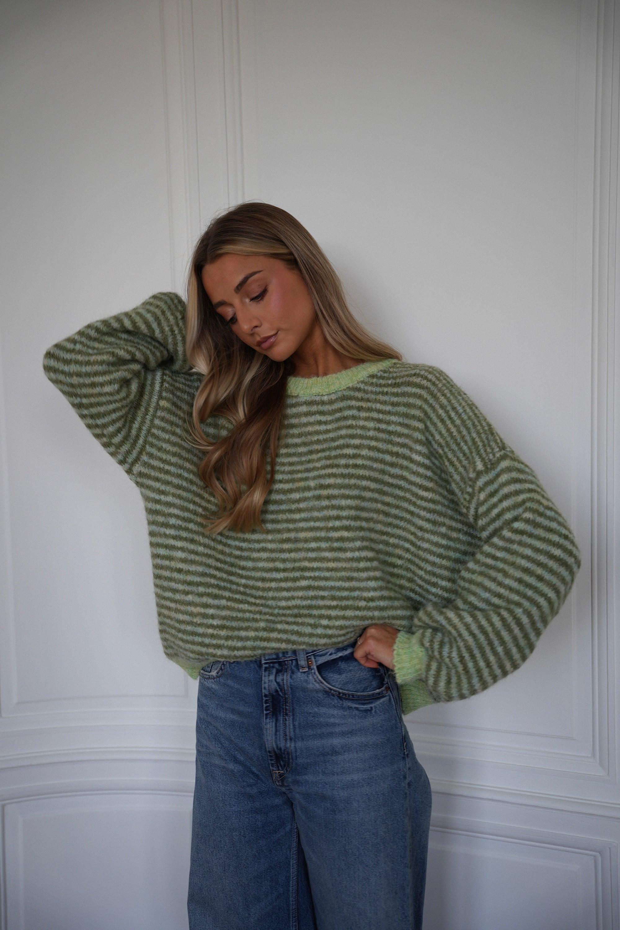 Bonny vert - Pull rayé