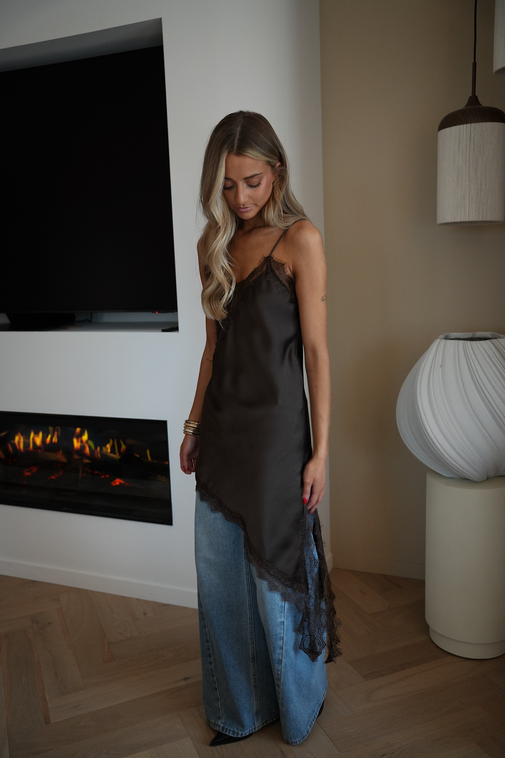 Lana chocolat - Top long