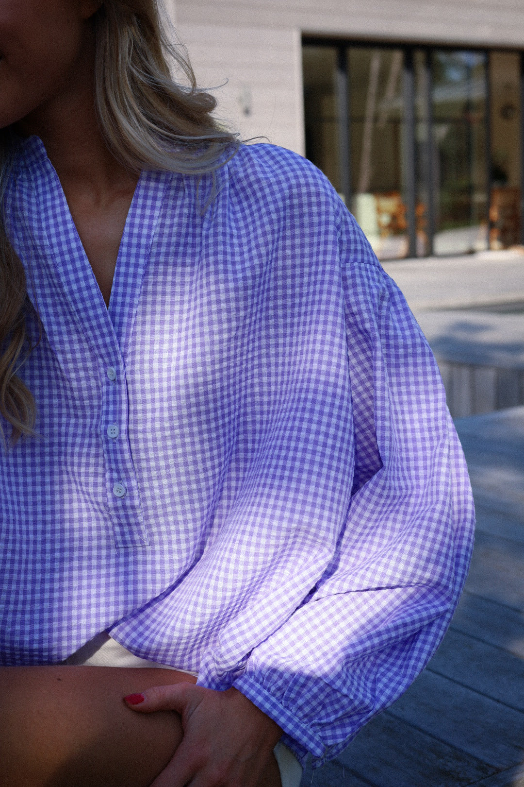 Katie violette - Blouse vichy
