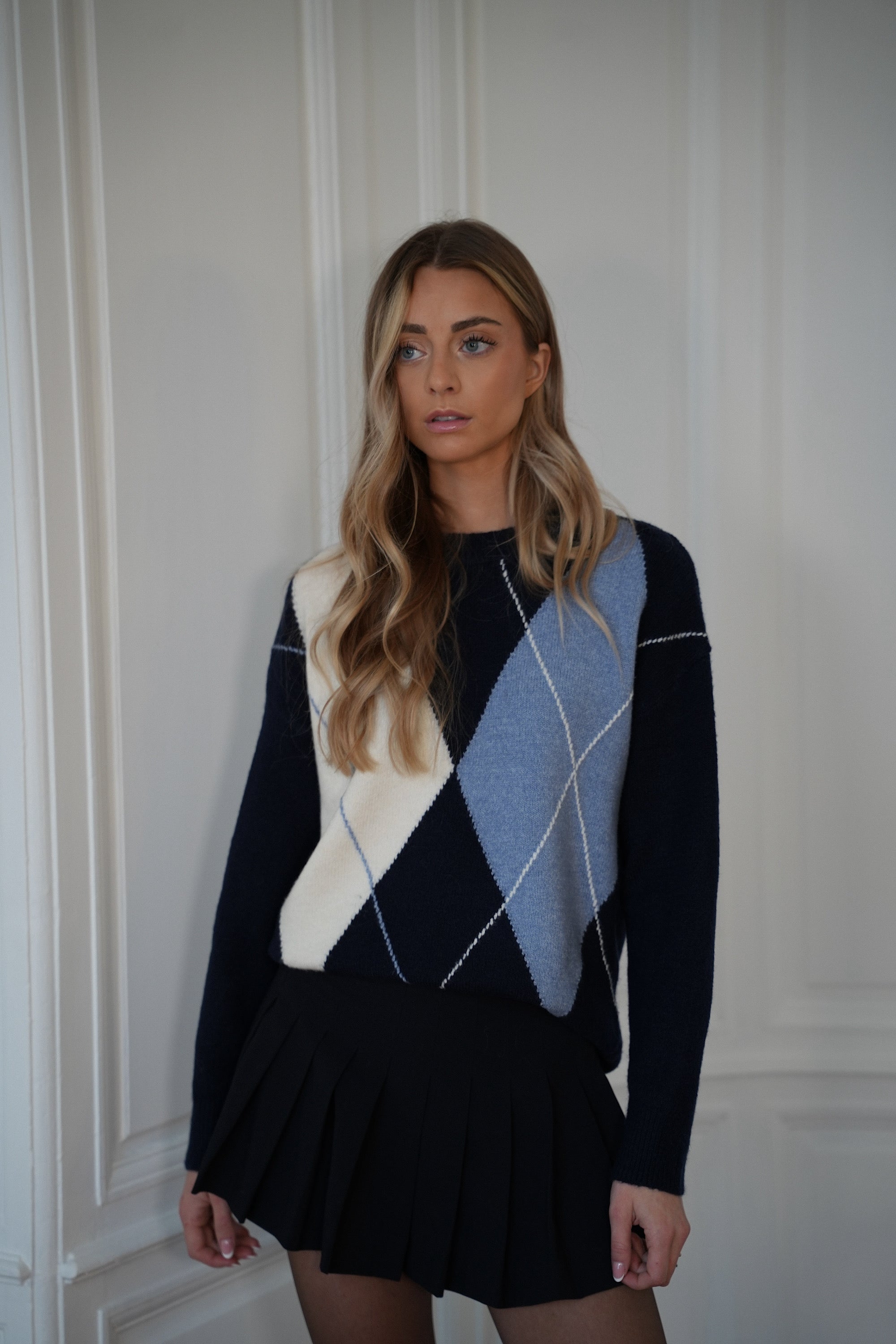 Yulia marine - Pull losanges