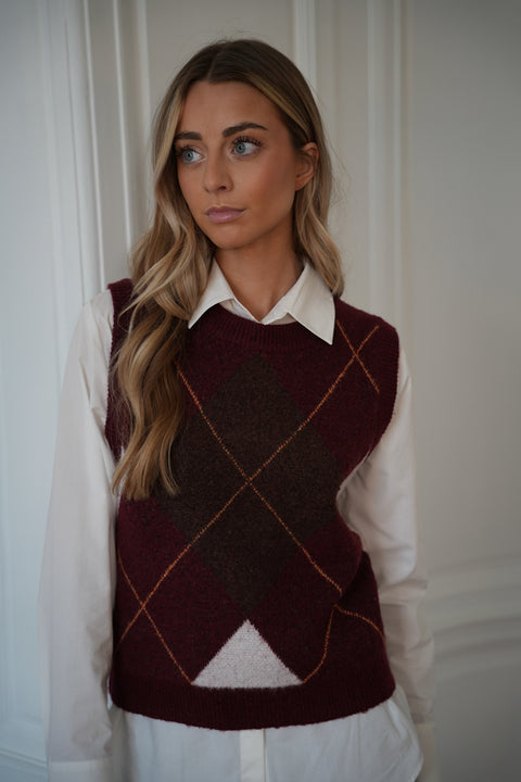 Loona bordeaux - Pull sans manches
