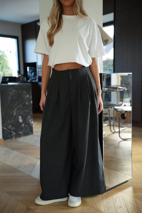 Auguste gris - Pantalon palazzo