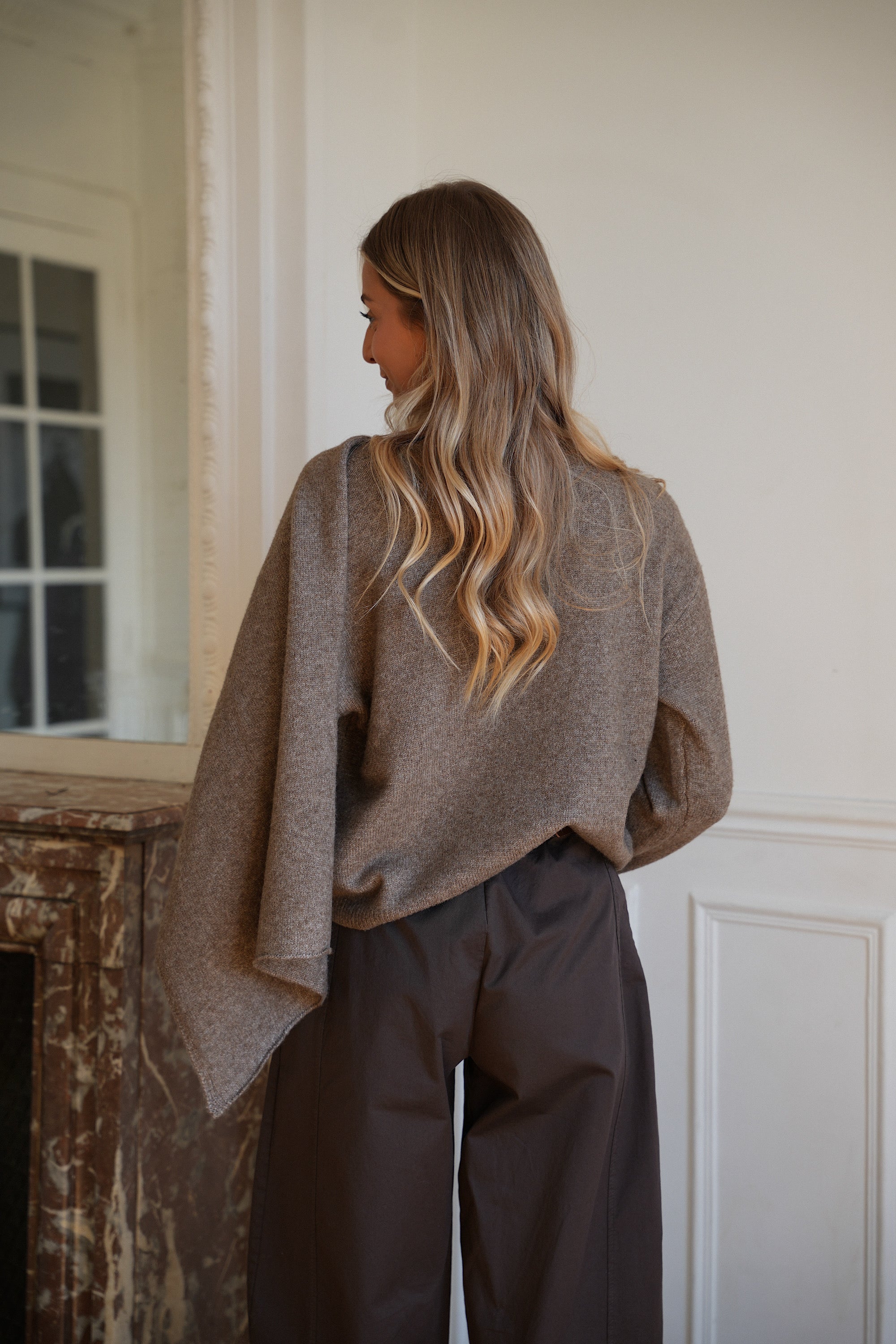 Antonia taupe - Pull cape