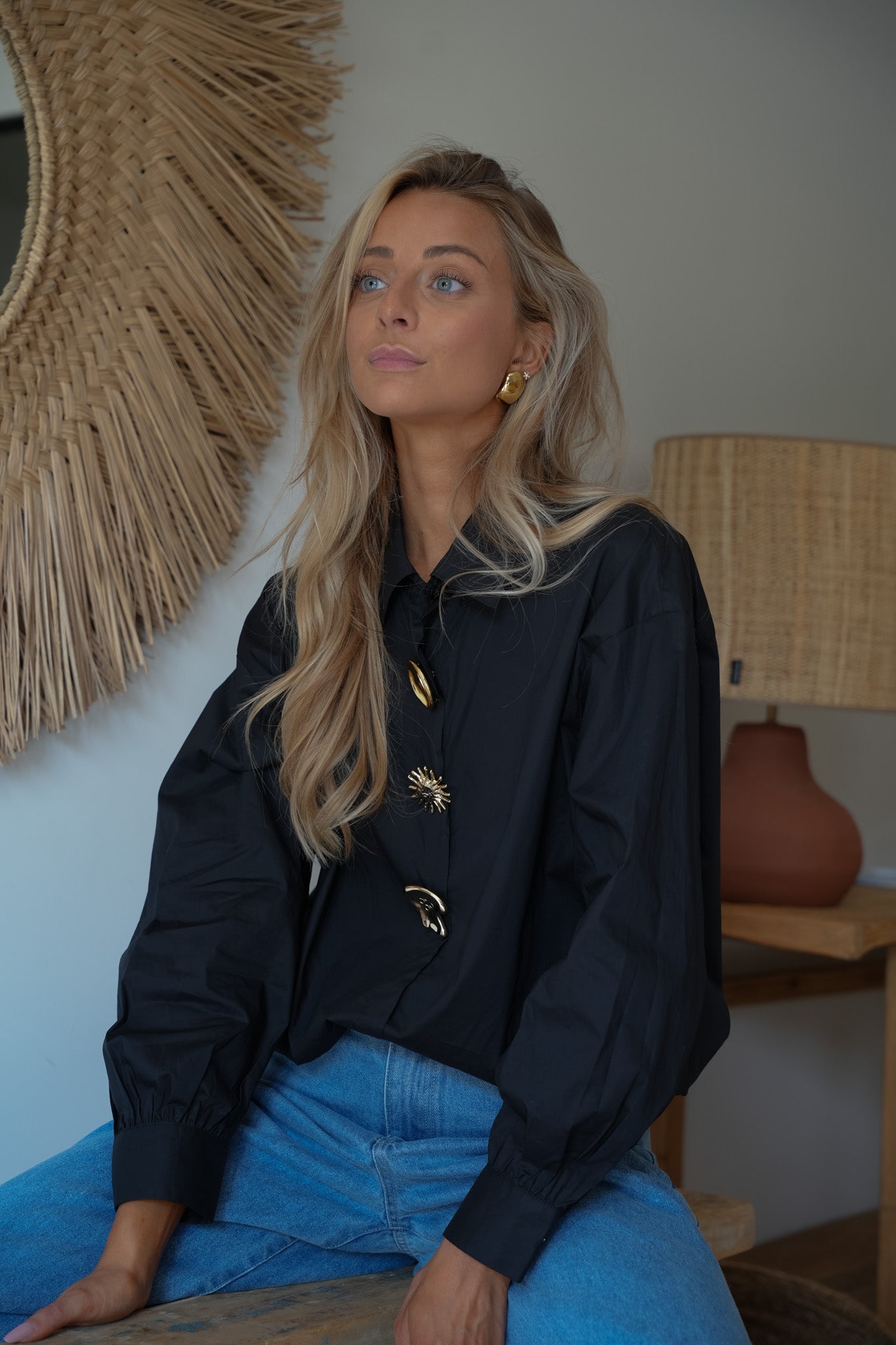 Nera noire - Chemise boutonnée