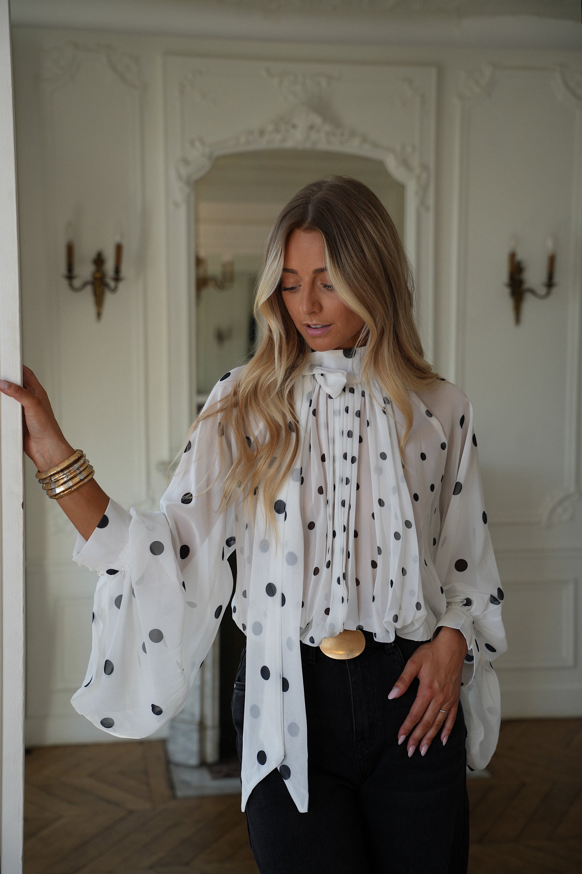 Kalina blanche - Blouse à pois