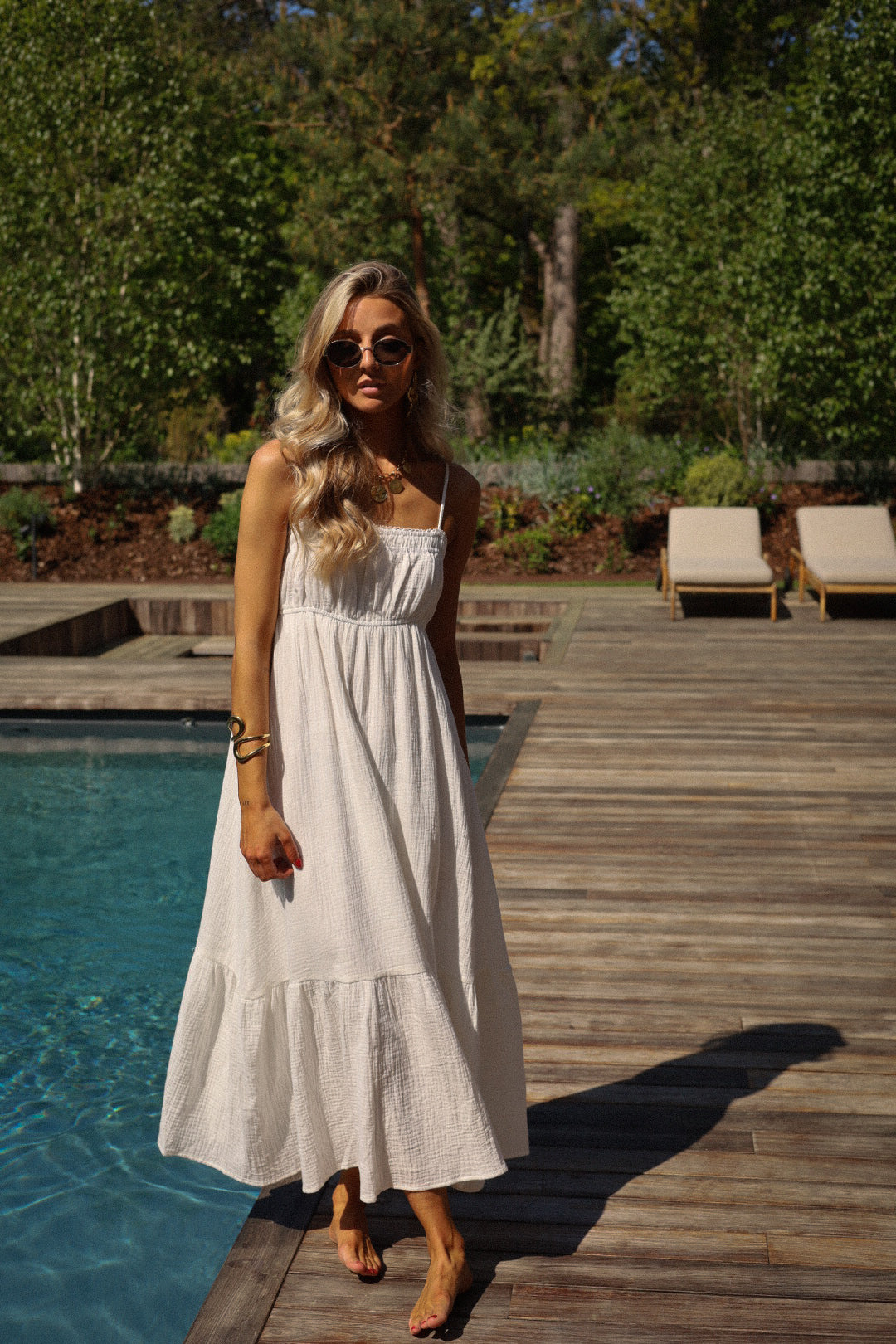 Ana blanche - Robe gaze de coton