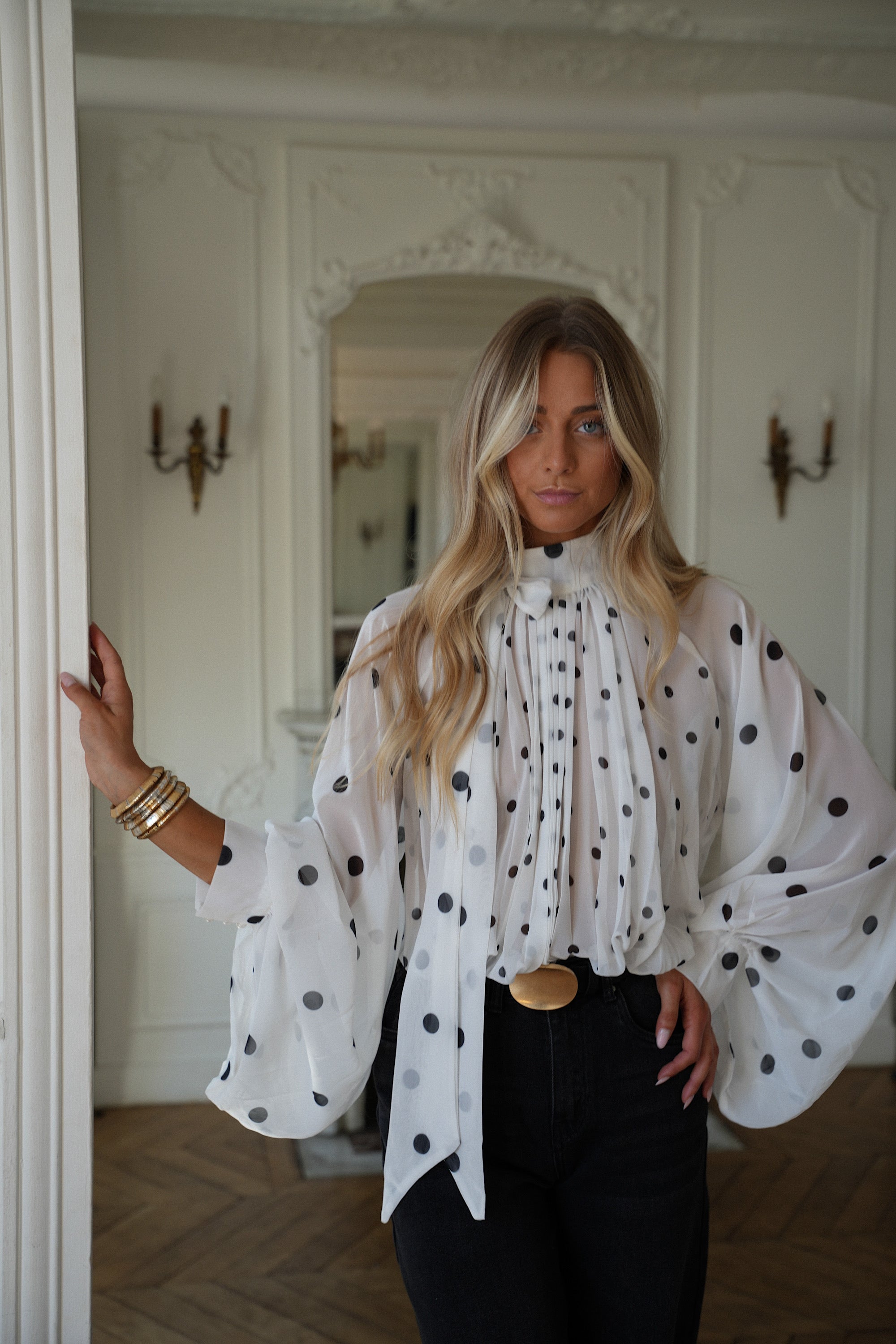 Kalina blanche - Blouse à pois