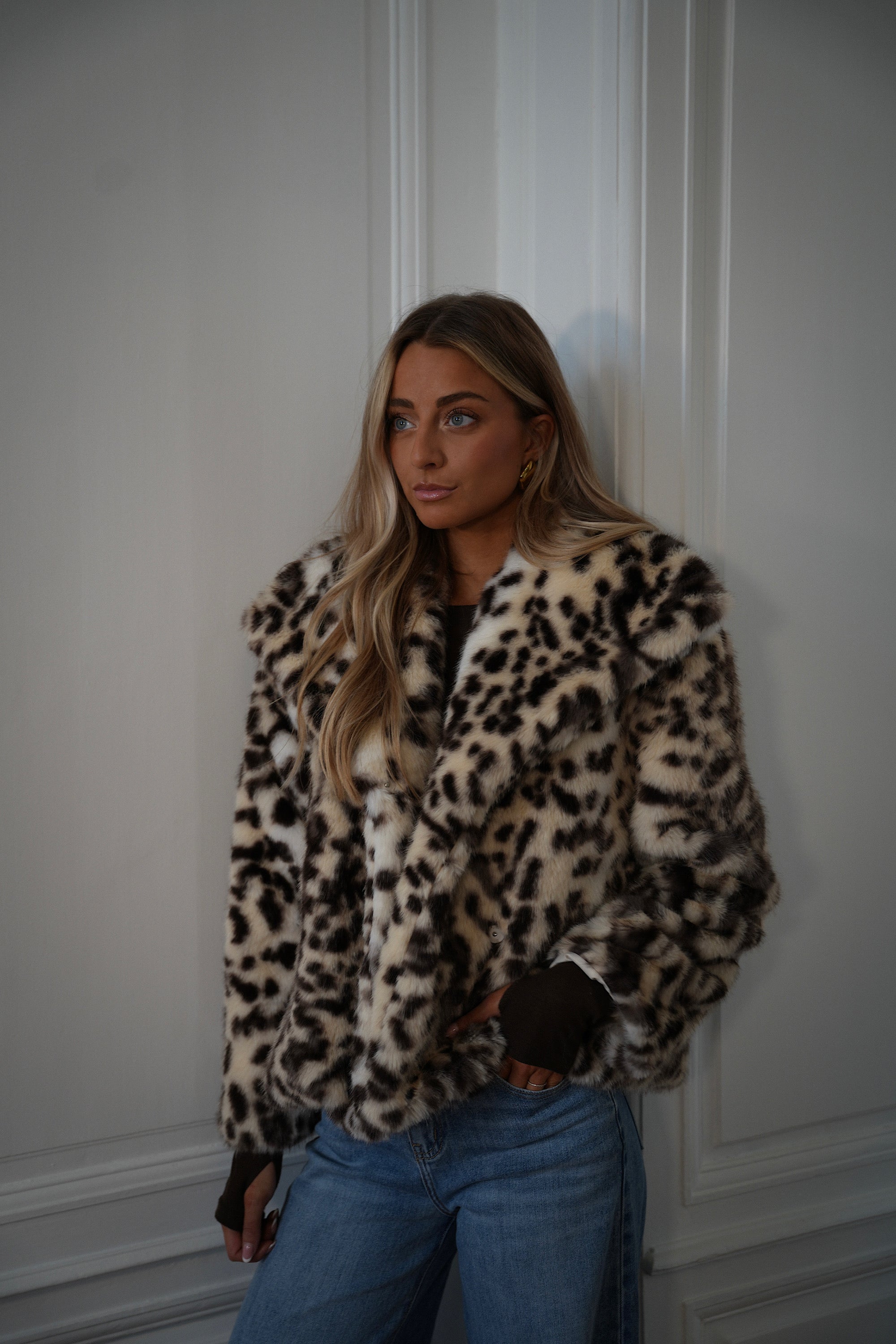 Jina léopard - Manteau fourrure