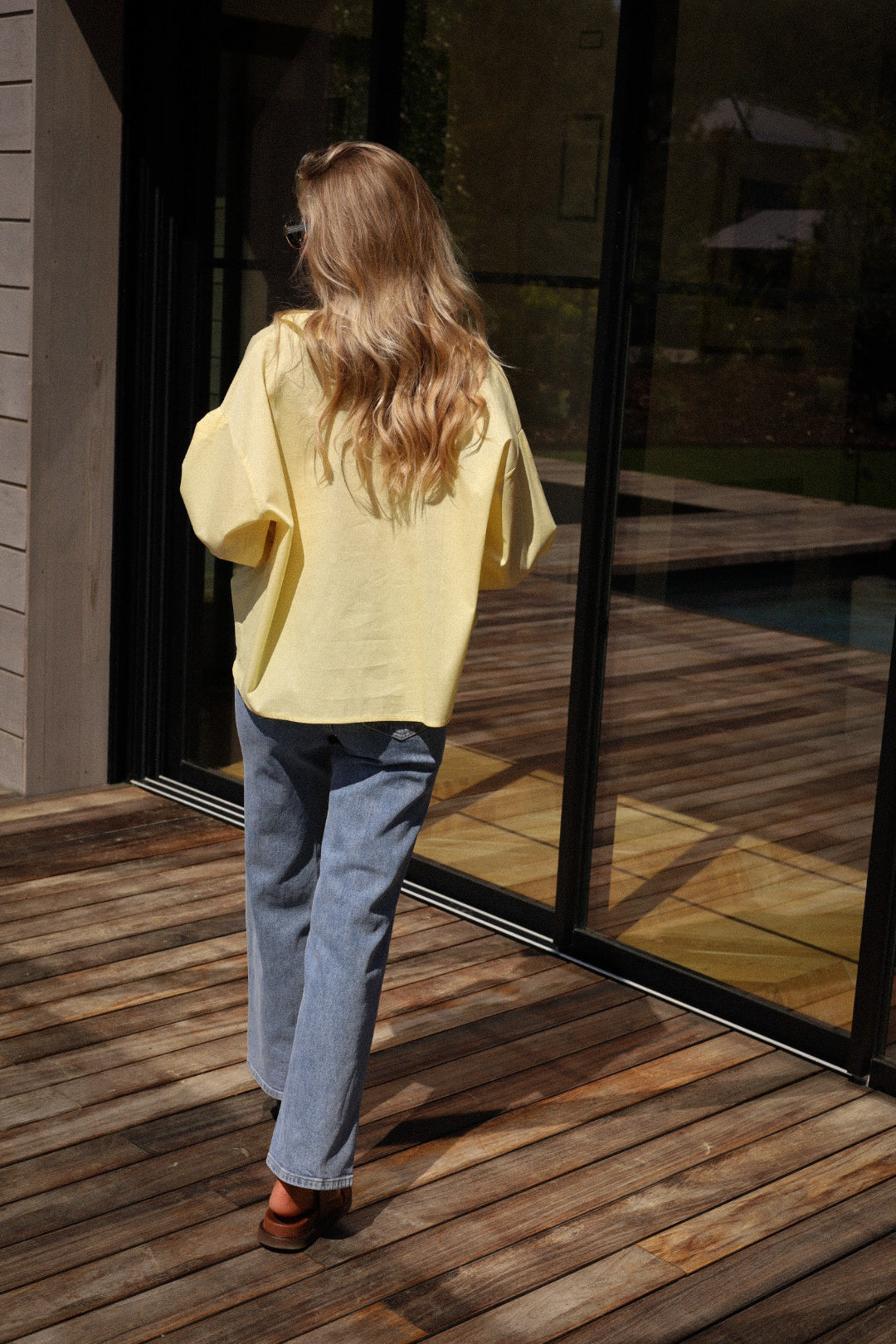 Julieth jaune - Blouse volantée