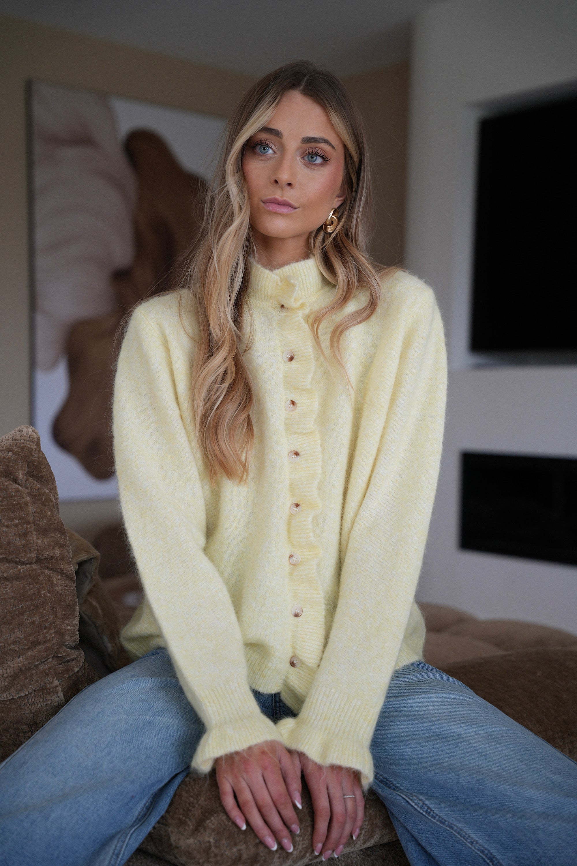 Sezane jaune - Gilet doux