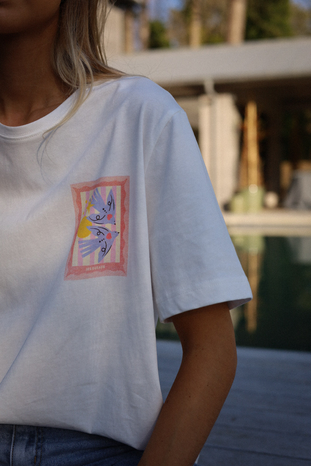 Cyntia blanc - T-shirt oiseaux