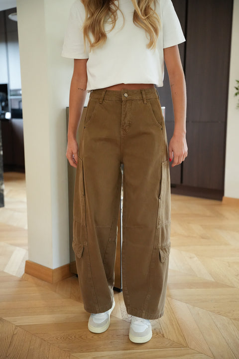 Anouk taupe - Pantalon cargo