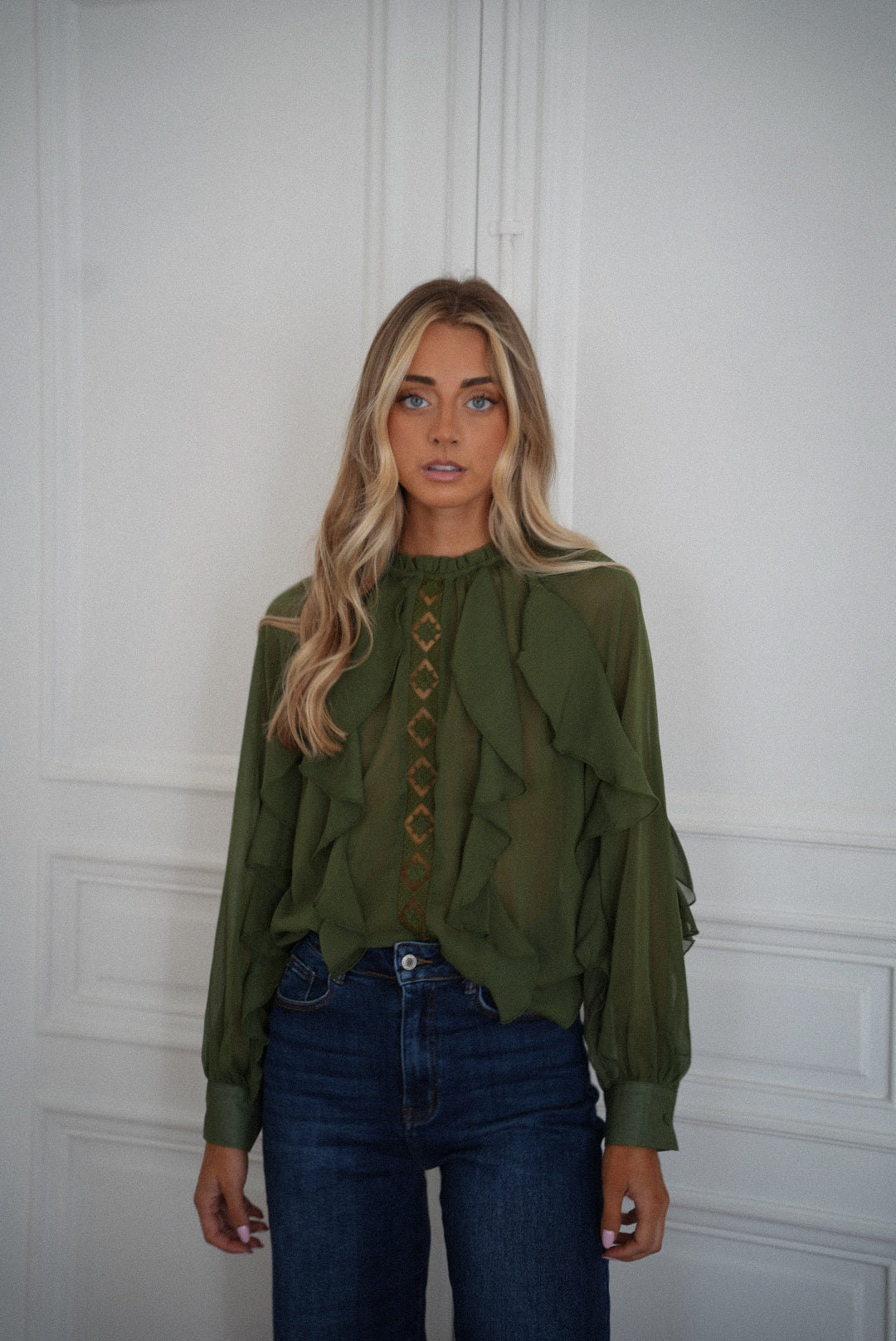 Talina verte - Blouse fluide