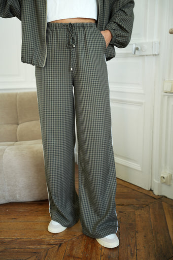 Kamilla kaki - Pantalon droit