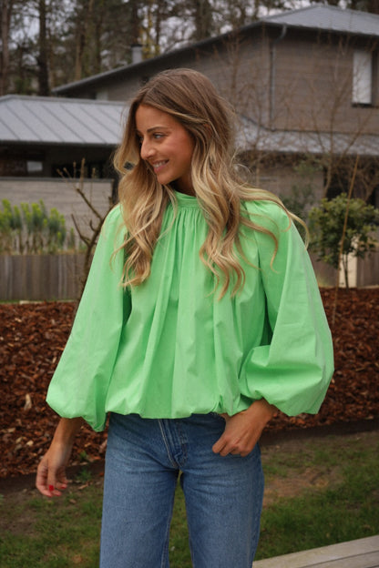 Conny verte - Blouse dos nu