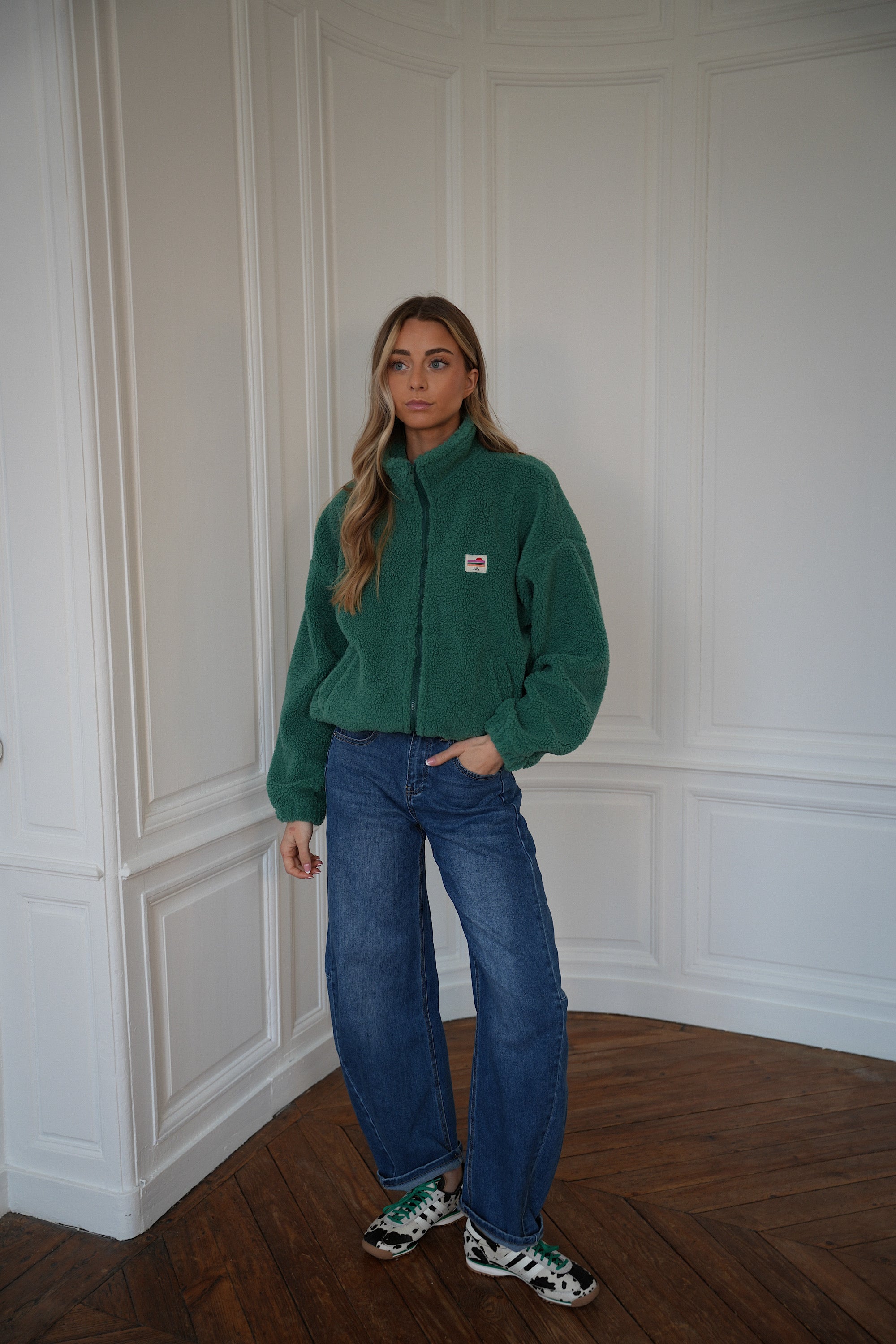 Lydie vert sapin - Veste polaire