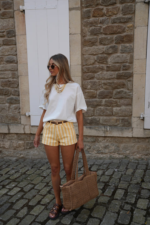 Sima beige - Sac en paille