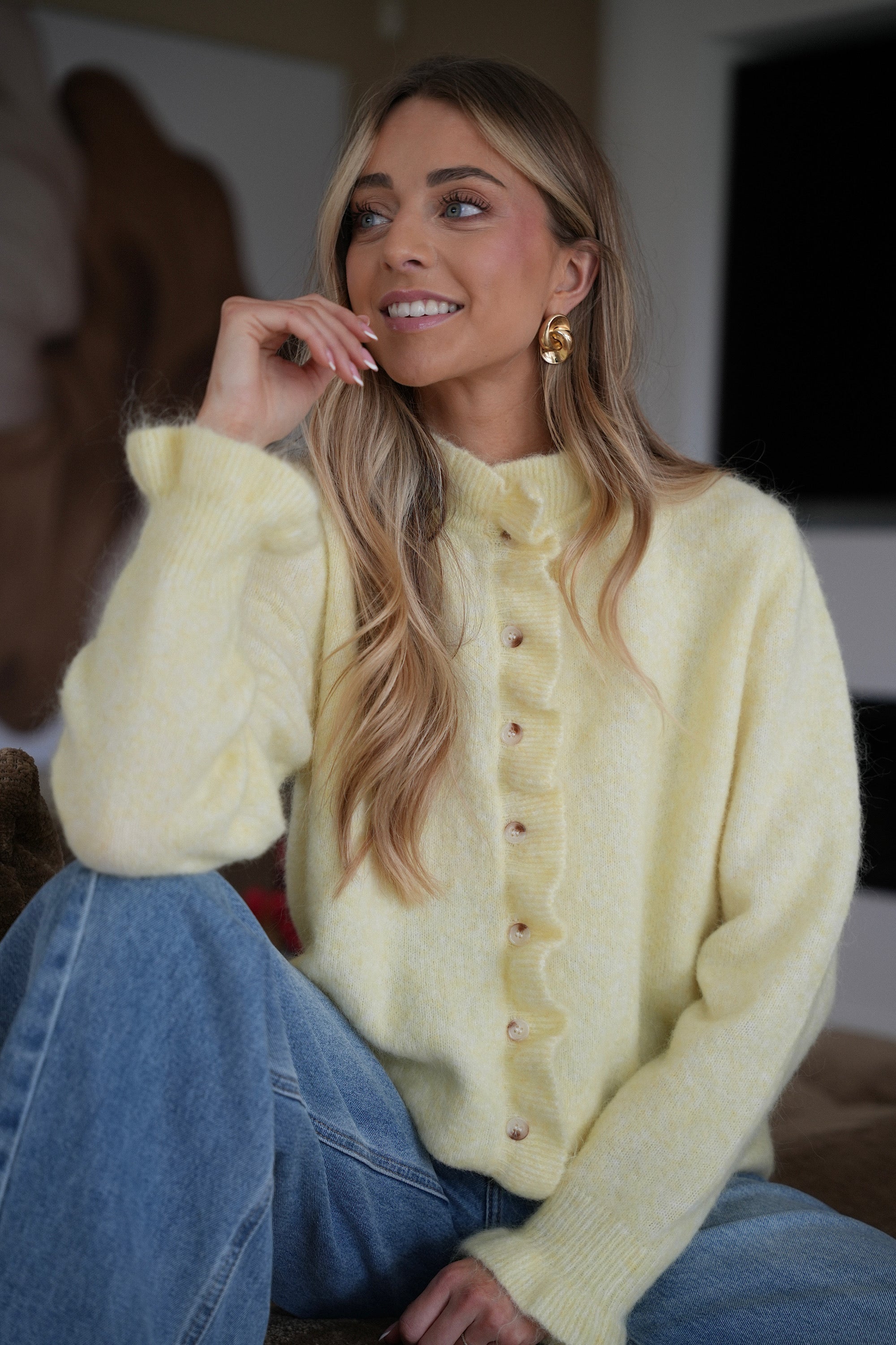 Sezane jaune - Gilet doux