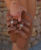 Alycia camel - Mules brodées
