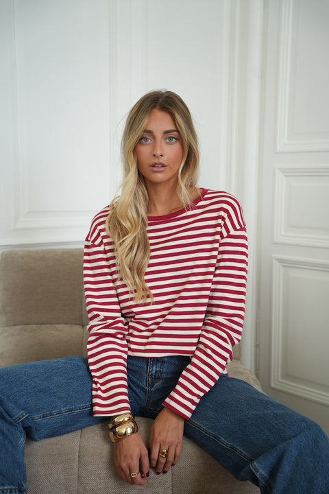 Ariana rouge - Top manches longues