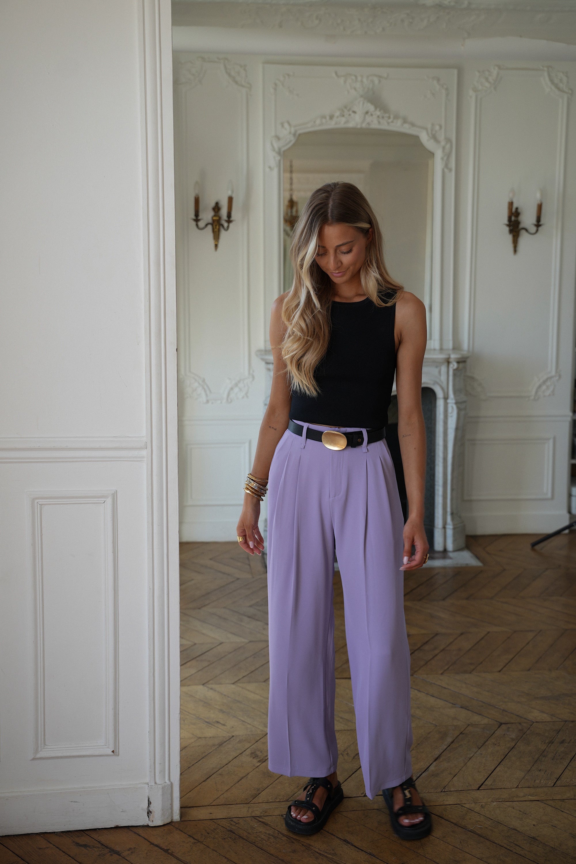 Salomé violet - Pantalon fluide
