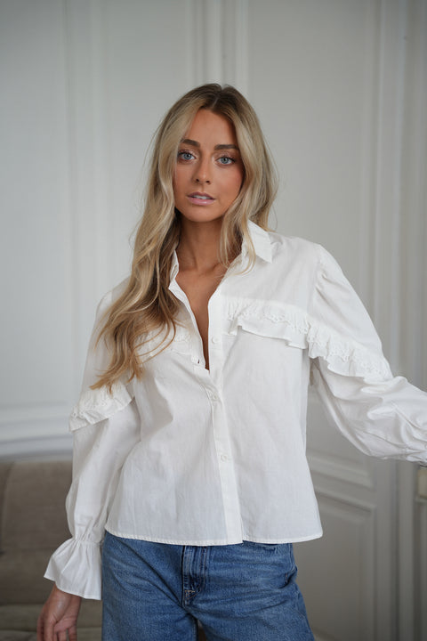 Zoa blanche - Blouse dos nu