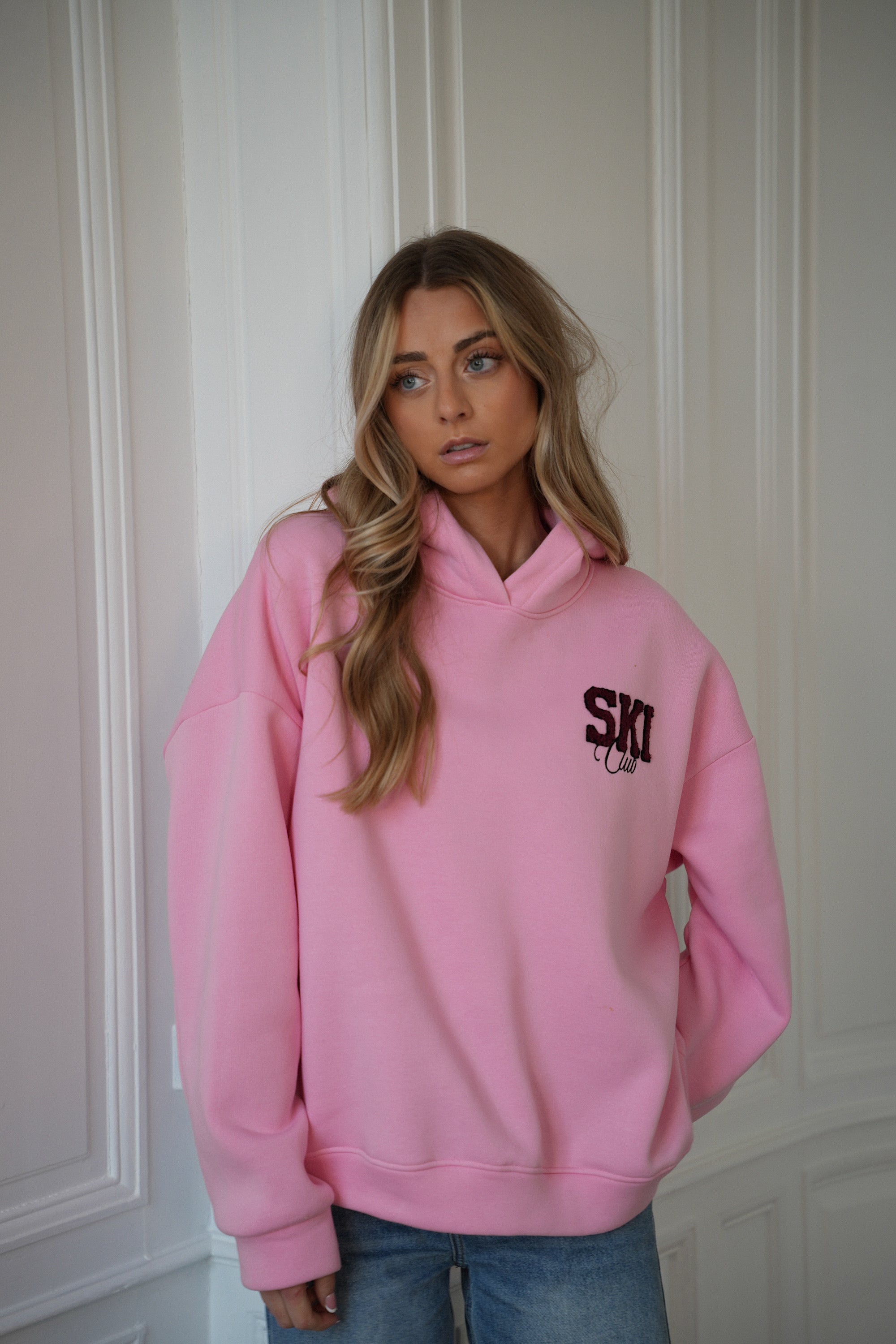 Léo rose - Sweat-shirt brodé