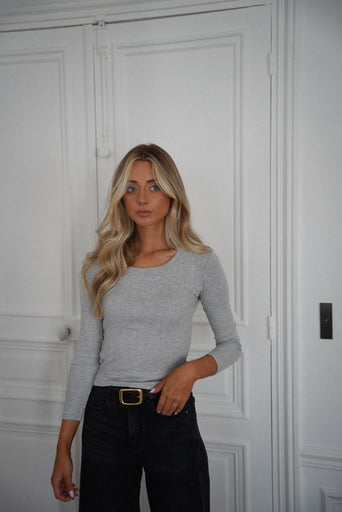 Polly gris - Pull fin