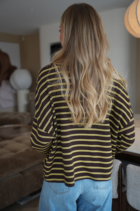 Fredy jaune - T-shirt à manches longues