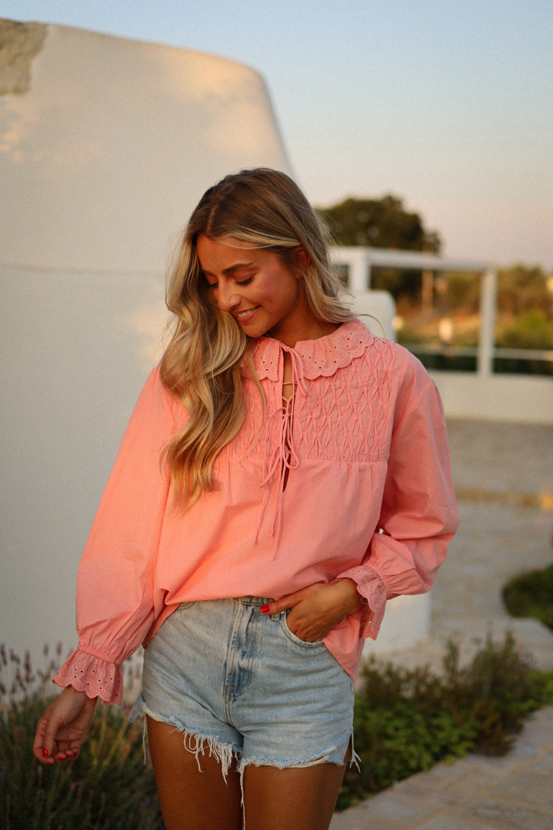 Malone rose - Blouse coton