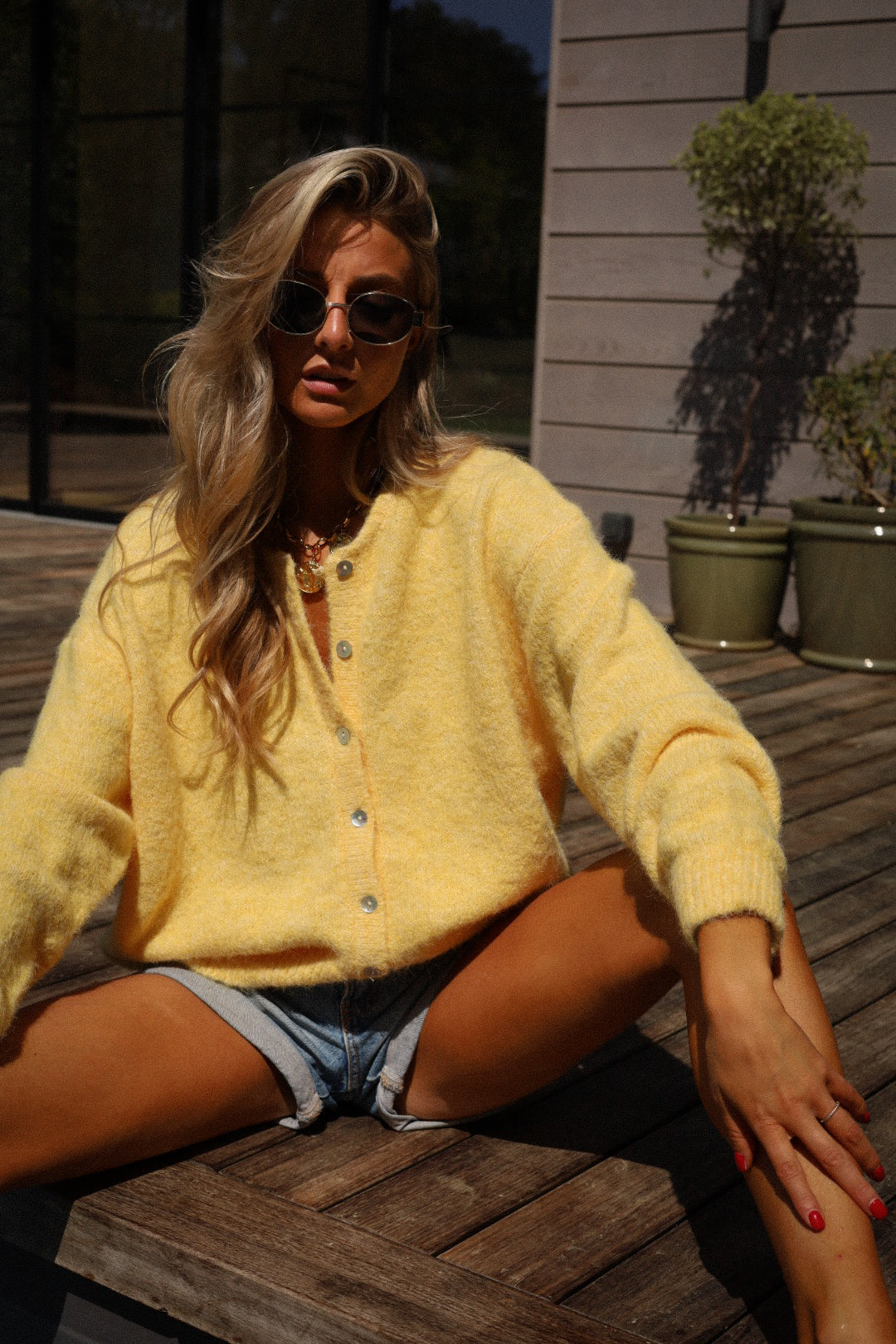Catrina jaune - Gilet ample