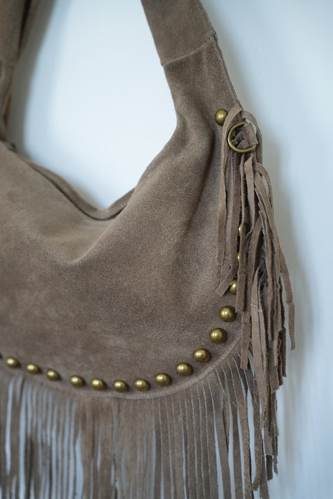 Kassandra taupe - Sac en cuir