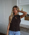 Estel chocolat - Pull sans manches