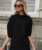 Linne noir - Pull cape