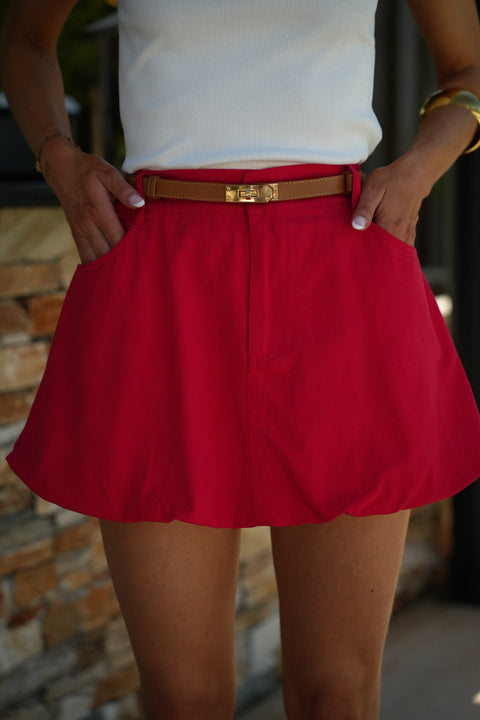 Océane rouge - Jupe short