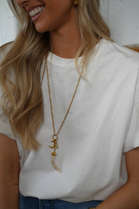 Laurel crème - Collier acier