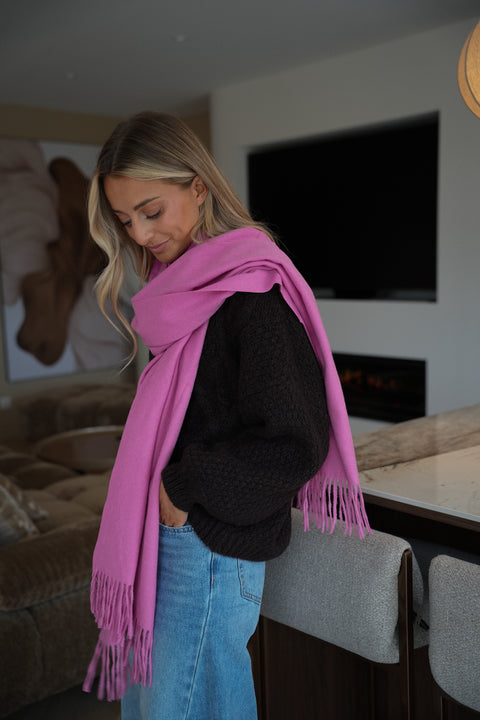Capucine rose - Écharpe douce