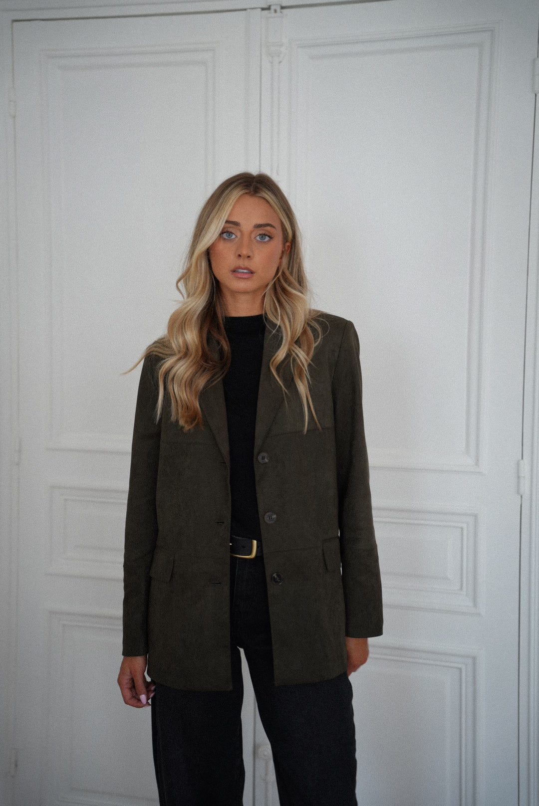 Marylin kaki - Veste suédée